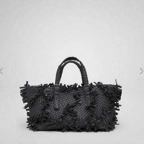 Bottega Veneta Lambskin Leather Bag 1050 Black